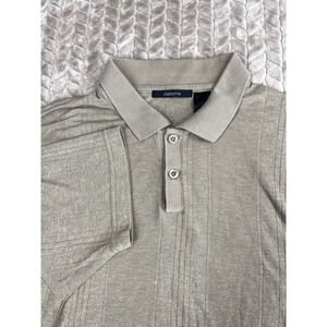 Claiborne Short Sleeve Polo Shirt‎ Men's Large Beige Pullover